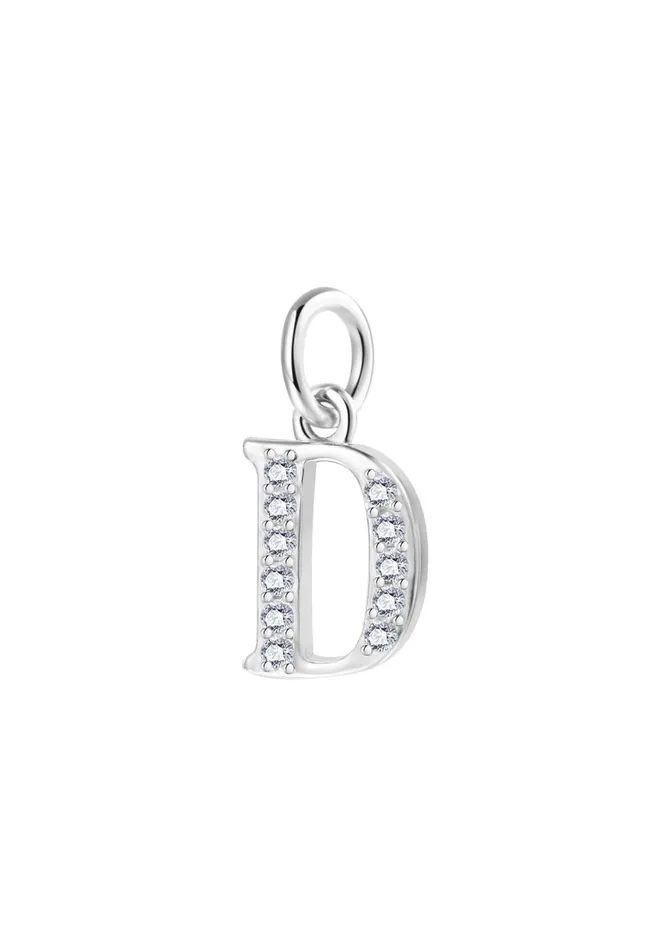 Letter Pendant Sterling Silver Hey Happiness Necklaces