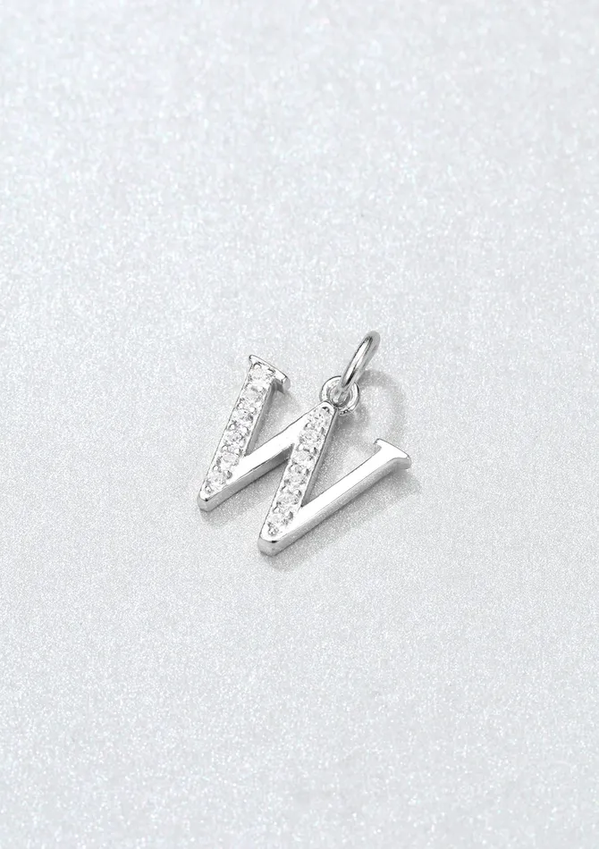 Letter Pendant Sterling Silver Hey Happiness Necklaces