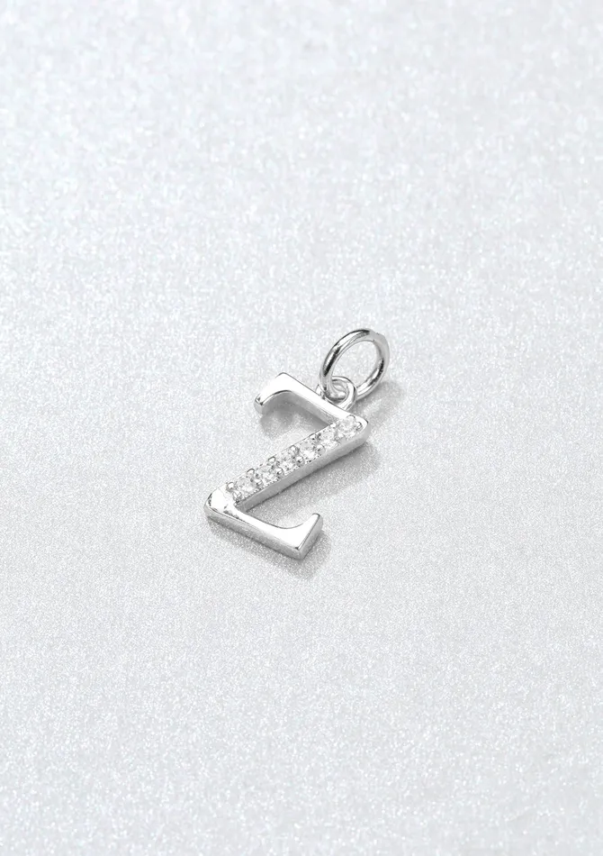Letter Pendant Sterling Silver Hey Happiness Necklaces