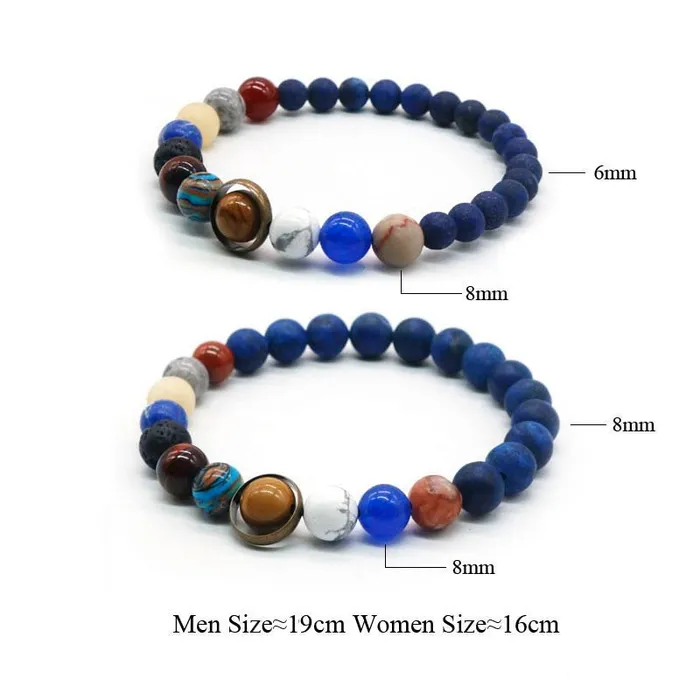 Life Changing Energy Bracelets Natural Stone Solar System Bracelet