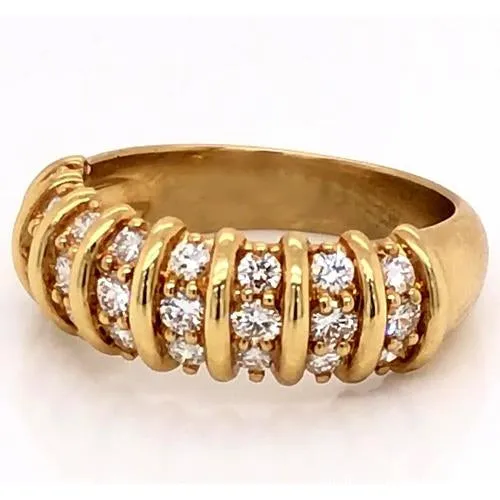 Natural Earth Mined Diamond Band 2 Carats Vintage Style Yellow Gold Women Jewelry GB Rings Natural Earth Mined Diamond Band 2 Carats Vintage Style Yellow Gold Women Jewelry GB Rings