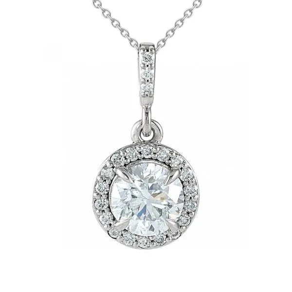 Necklace Pendant With Chain 210 Carats Round Cut Natural Earth Mined Diamonds WG 14K HarryChadEntcom Necklaces