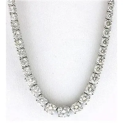 Necklaces 25 Carats Natural Earth Mined Diamonds Necklace Graduated Riviera 16 14K Gold GB Necklaces 25 Carats Natural Earth Mined Diamonds Necklace Graduated Riviera 16 14K Gold GB