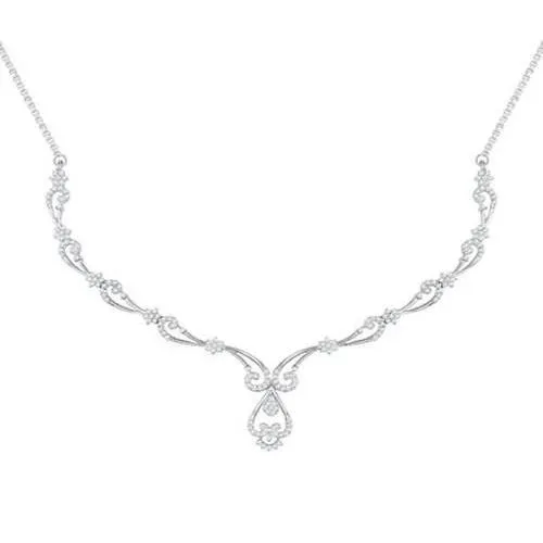 Necklaces GB 3 Carats Round Cut Natural Earth Mined Diamond Women Necklace Fine Gold Jewelry Necklaces GB 3 Carats Round Cut Natural Earth Mined Diamond Women Necklace Fine Gold Jewelry
