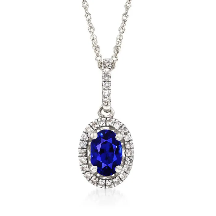 Necklaces HarryChadEntcom Oval Sri Lankan Sapphire Natural Earth Mined Diamond Halo Pendant With Chain 3 Carats Necklaces HarryChadEntcom Oval Sri Lankan Sapphire Natural Earth Mined Diamond Halo Pendant With Chain 3 Carats