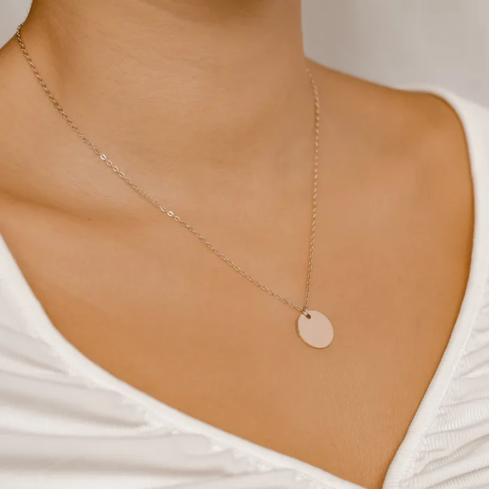 Necklaces Hey Happiness Circle Necklace Rose Gold