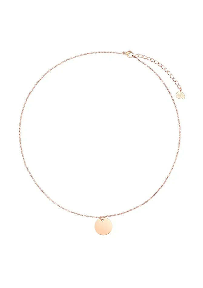Necklaces Hey Happiness Circle Necklace Rose Gold
