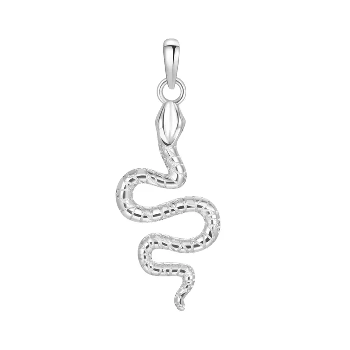 Necklaces Hey Happiness Snake Pendant Necklace Sterling Silver