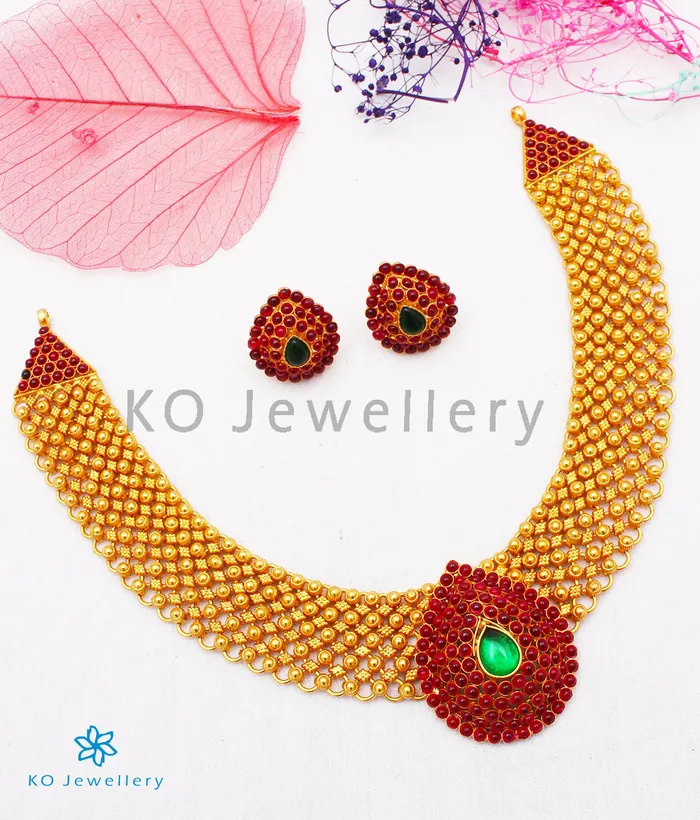 Necklaces The Rudhira Silver Kempu Necklace Silversmith