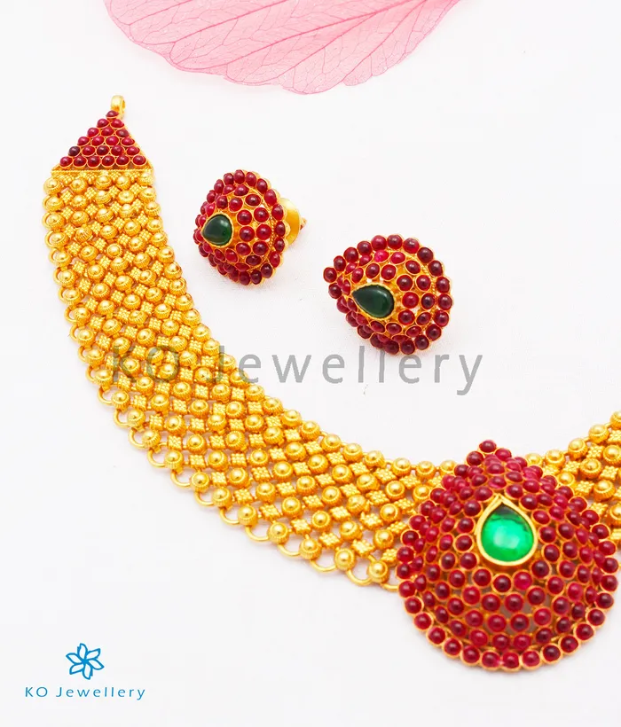 Necklaces The Rudhira Silver Kempu Necklace Silversmith