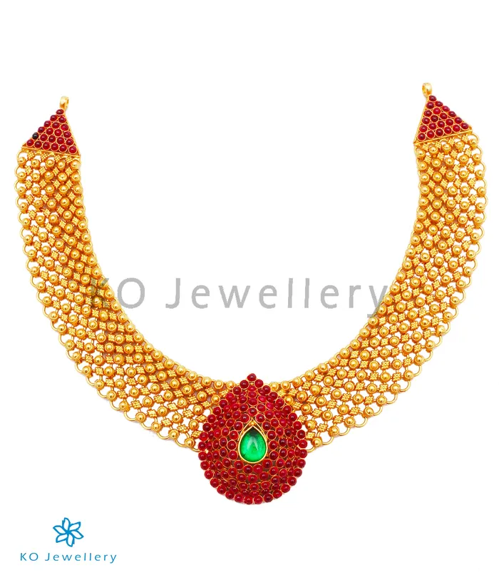 Necklaces The Rudhira Silver Kempu Necklace Silversmith