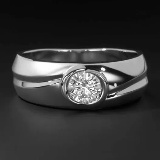 Oval Mined Diamond Ring Mens Jewelry Bezel HarryChadEntcom Rings