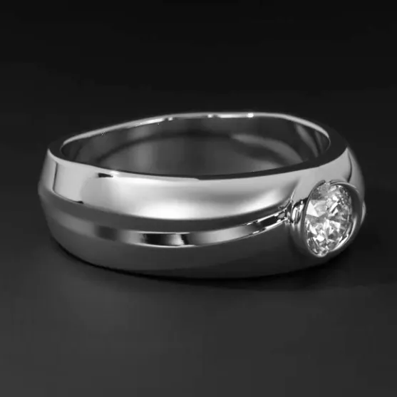 Oval Mined Diamond Ring Mens Jewelry Bezel HarryChadEntcom Rings