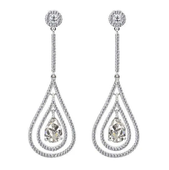 Pear Old Miner Natural Diamond Teardrop Dangle Earrings 3 Carats HarryChadEntcom Earrings Pear Old Miner Natural Diamond Teardrop Dangle Earrings 3 Carats HarryChadEntcom Earrings