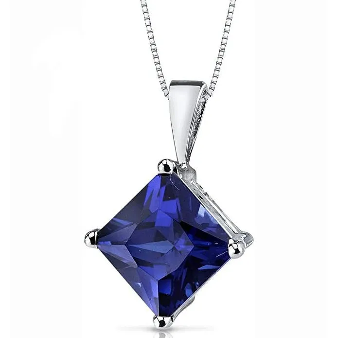 Princess Sapphire Solitaire Pendant Basket Set Necklace 5 Carats HarryChadEntcom Necklaces Princess Sapphire Solitaire Pendant Basket Set Necklace 5 Carats HarryChadEntcom Necklaces