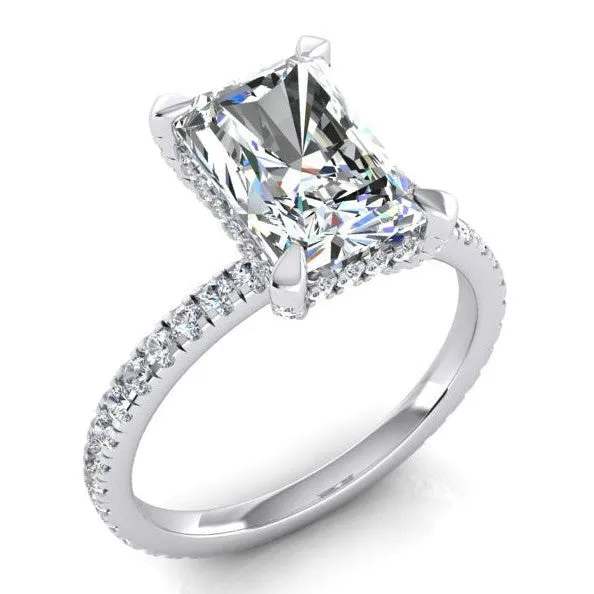 Radiant Pave EarthMined Diamond Ring HarryChadEntcom Rings