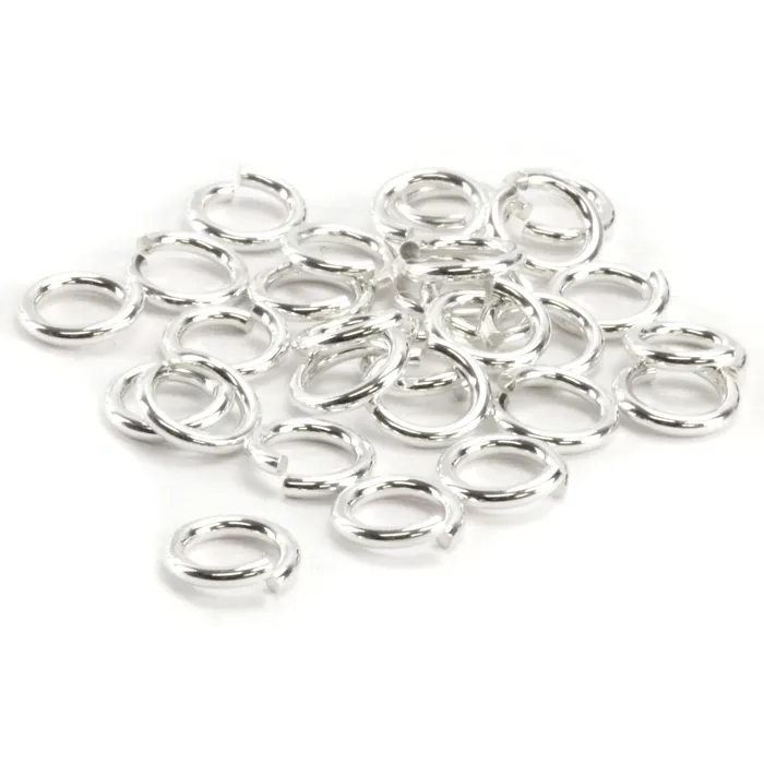 RG Necklaces Sterling Silver 5mm ID 18 Gauge Jump Rings Pack of 20