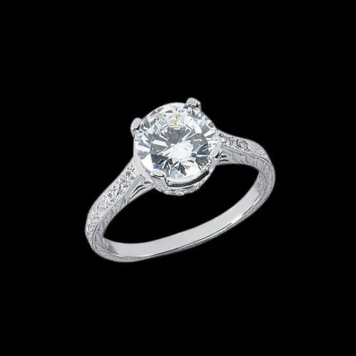 Rings GB 226 Carat Natural Earth Mined Diamond Vintage Style Wedding Ring White Gold Rings GB 226 Carat Natural Earth Mined Diamond Vintage Style Wedding Ring White Gold