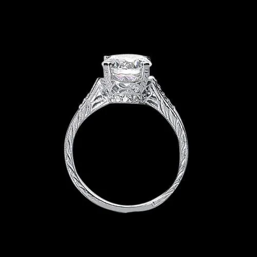 Rings GB 226 Carat Natural Earth Mined Diamond Vintage Style Wedding Ring White Gold