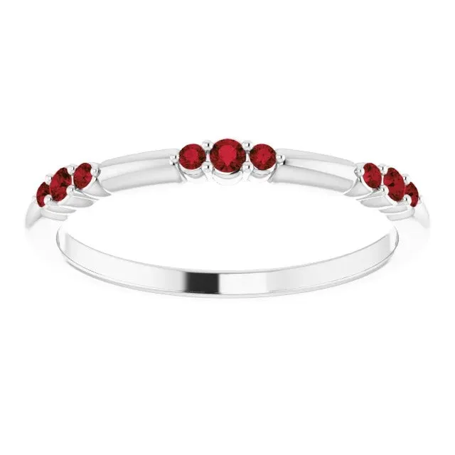 Rings GB Round Red Ruby Promise Ring 180 Carats White Gold 14K Rings GB Round Red Ruby Promise Ring 180 Carats White Gold 14K