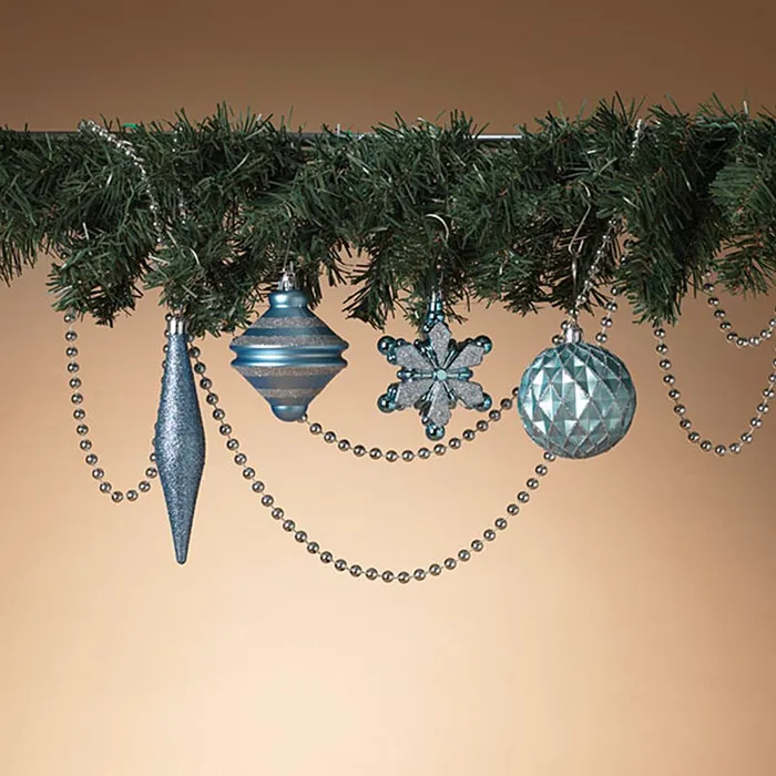 Rings Gerson Company Gerson Company 40 Ct Shatterproof Ornaments BlueSilver