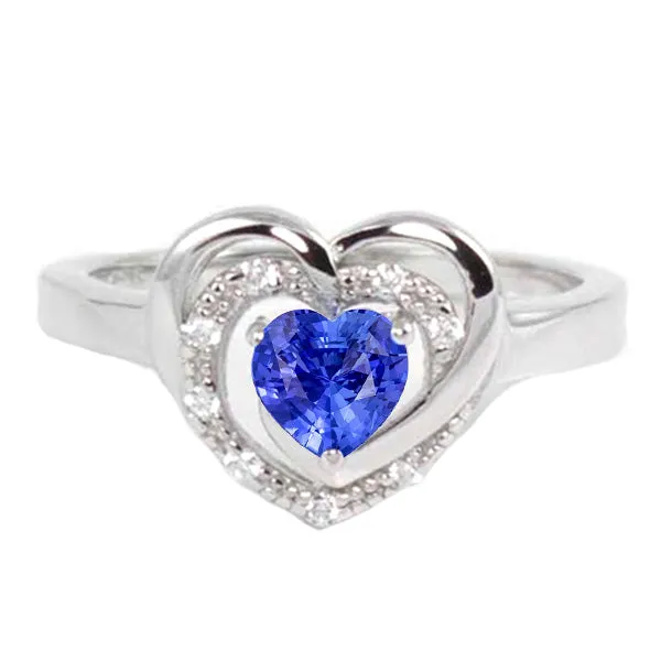 Rings Halo Gemstone Ring Heart Blue Sapphire Jewelry 150 Carats White Gold HarryChadEntcom Rings Halo Gemstone Ring Heart Blue Sapphire Jewelry 150 Carats White Gold HarryChadEntcom