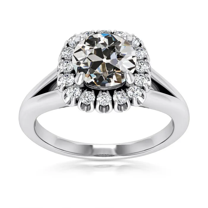 Rings Halo Round Old Miner Natural Earth Mined Diamond Wedding Ring Split Shank 575 Carats HarryChadEntcom Rings Halo Round Old Miner Natural Earth Mined Diamond Wedding Ring Split Shank 575 Carats HarryChadEntcom