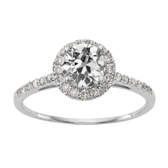 Rings HarryChadEntcom Halo Ring With Accents Round Old Miner Genuine Natural Earth Mined Diamond 350 Carats Gold 14K Rings HarryChadEntcom Halo Ring With Accents Round Old Miner Genuine Natural Earth Mined Diamond 350 Carats Gold 14K