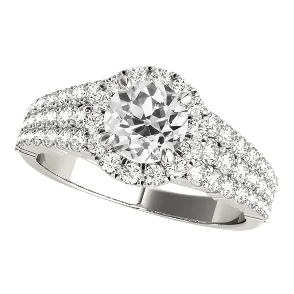 Rings HarryChadEntcom Ladies Halo Ring Round Old Miner Real Natural Earth Mined Diamond MultiRow Pave Set 5 Carats Rings HarryChadEntcom Ladies Halo Ring Round Old Miner Real Natural Earth Mined Diamond MultiRow Pave Set 5 Carats