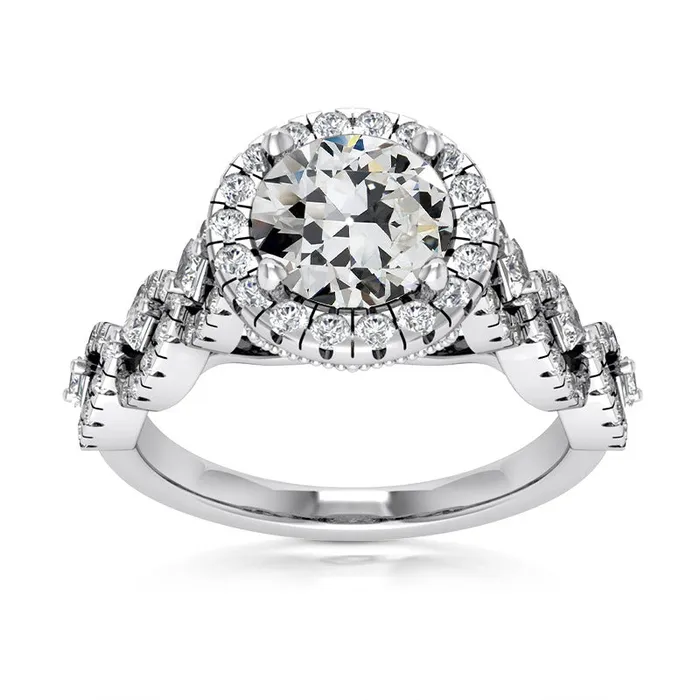 Rings HarryChadEntcom Old Miner Natural Earth Mined Diamond Halo Ring Pave Infinity Style Gold 750 Carats Rings HarryChadEntcom Old Miner Natural Earth Mined Diamond Halo Ring Pave Infinity Style Gold 750 Carats