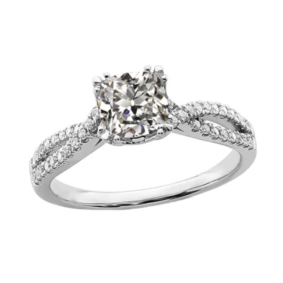 Rings HarryChadEntcom Round Cushion Old Mine Cut Genuine Natural Earth Mined Diamond Ring Split Shank 350 Carats Rings HarryChadEntcom Round Cushion Old Mine Cut Genuine Natural Earth Mined Diamond Ring Split Shank 350 Carats
