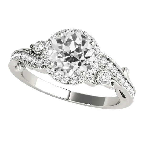 Rings HarryChadEntcom Round Old Miner Natural Earth Mined Diamond Ring 3 Stone Style 450 Carats Milgrain Shank Rings HarryChadEntcom Round Old Miner Natural Earth Mined Diamond Ring 3 Stone Style 450 Carats Milgrain Shank