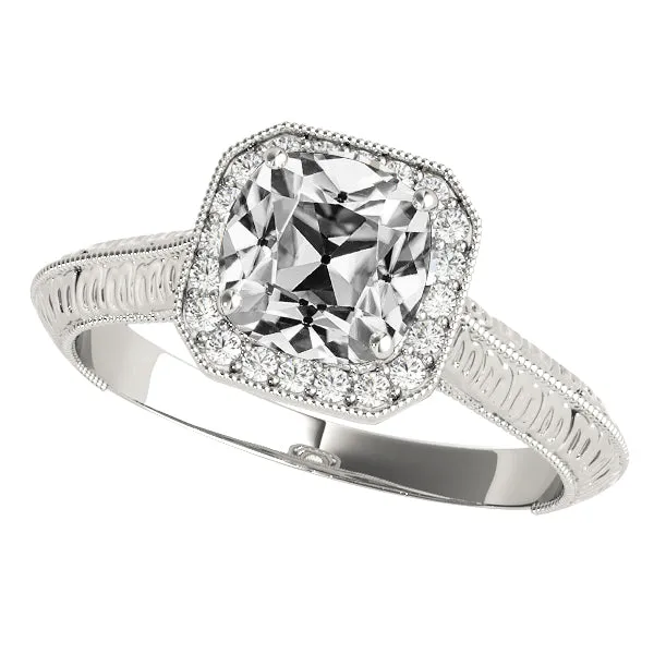 Rings HarryChadEntcom Vintage Style Halo Cushion Old Mine Cut Natural Earth Mined Diamond Ring 650 Carats Rings HarryChadEntcom Vintage Style Halo Cushion Old Mine Cut Natural Earth Mined Diamond Ring 650 Carats