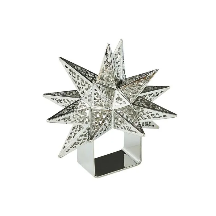 Rings Kim Seybert Napkin Ring Stardust Set Of 4 4 x 4 x 4 Kim Seybert