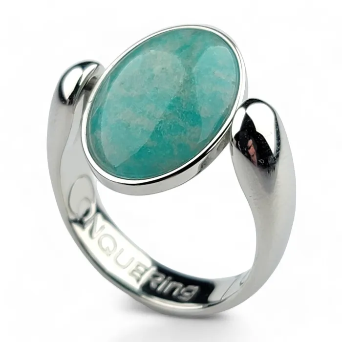Rings Silver AlaDune Oval Crystal Fidget Ring CONQUERing