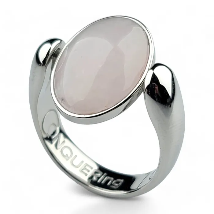 Rings Silver AlaDune Oval Crystal Fidget Ring CONQUERing