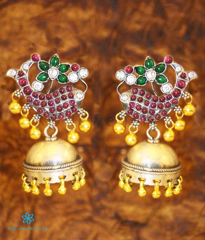 Rings The Jalaja Silver Fish Jhumka Twotone Silversmith