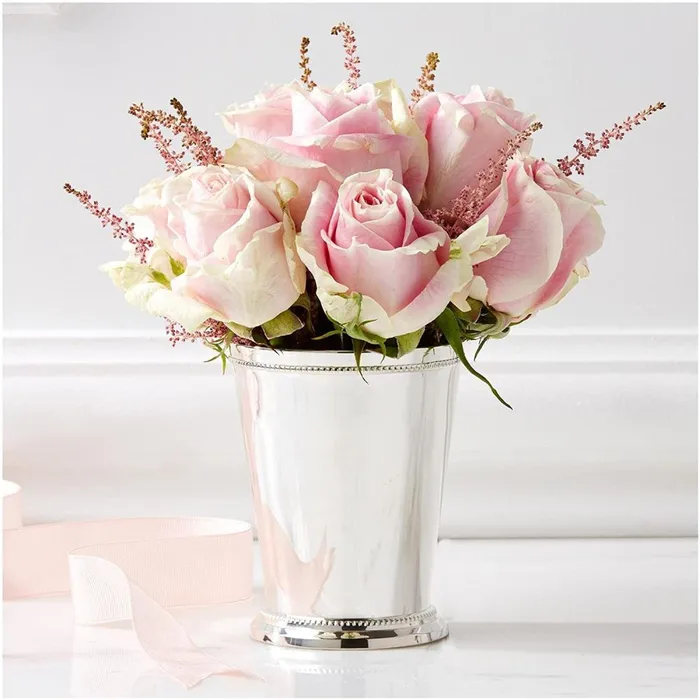 Rings Twos Company Twos Company Mckenzie Mint Julep Vase SilverPlated Brass