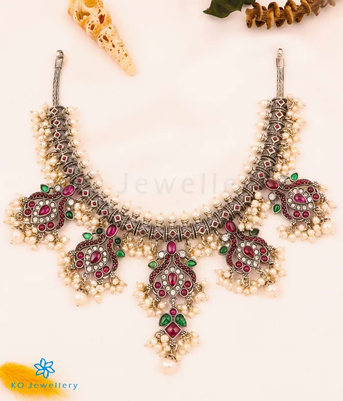 Silversmith Necklaces The Rudina Silver Guttapusalu Necklace