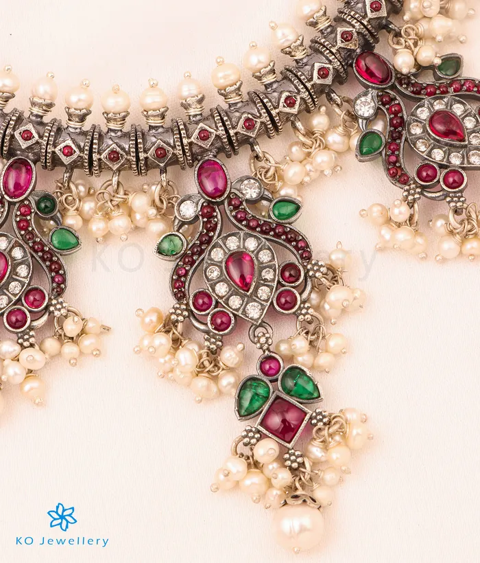 Silversmith Necklaces The Rudina Silver Guttapusalu Necklace