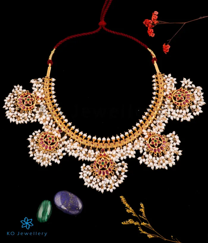 Silversmith Necklaces The Samatva Silver Guttapusalu Necklace