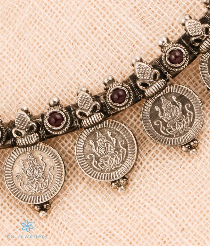 Silversmith Necklaces The Sindhuja Silver Kasumala NecklaceOxidised