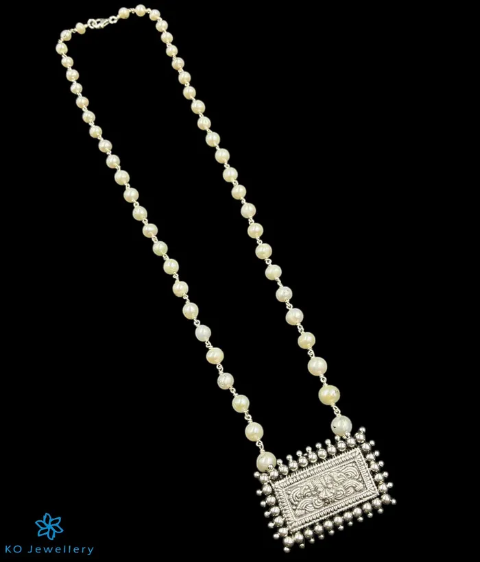 Silversmith Necklaces The Ugra Kirtimukha Silver Heritage Nakkasi Necklace