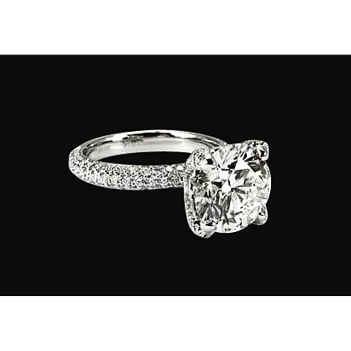 Solid 18K White Gold Engagement Natural Earth Mined Diamond Ring 450 Carat GB Rings