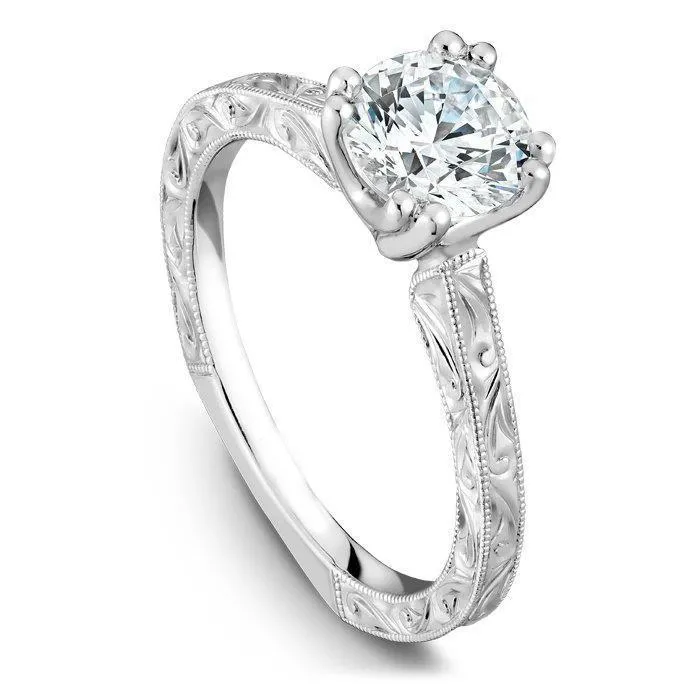 Sparkling Round Cut 1 Carat Natural Earth Mined Diamond Engagement Ring 14K Gold GB Rings Sparkling Round Cut 1 Carat Natural Earth Mined Diamond Engagement Ring 14K Gold GB Rings