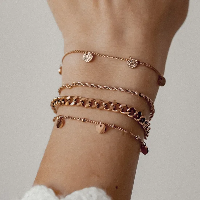 Textured Circle Bracelet Rose Gold Hey Happiness Bracelets Textured Circle Bracelet Rose Gold Hey Happiness Bracelets