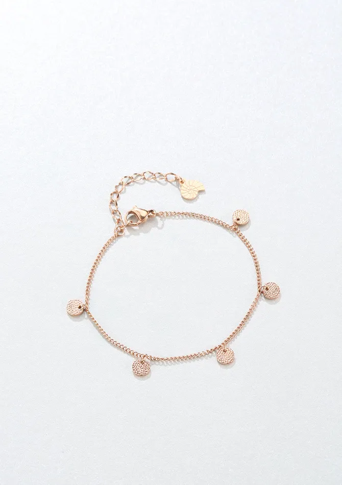Textured Circle Bracelet Rose Gold Hey Happiness Bracelets Textured Circle Bracelet Rose Gold Hey Happiness Bracelets