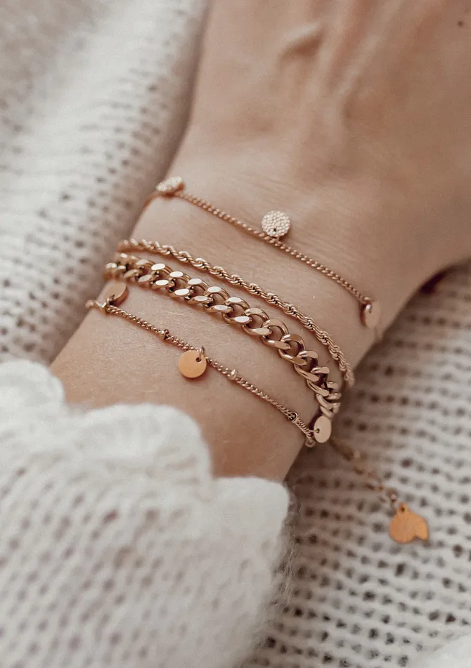 Textured Circle Bracelet Rose Gold Hey Happiness Bracelets Textured Circle Bracelet Rose Gold Hey Happiness Bracelets
