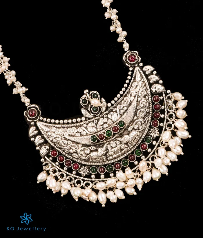 The Milana Kokkethathi Silver Pearl Necklace Silversmith Necklaces