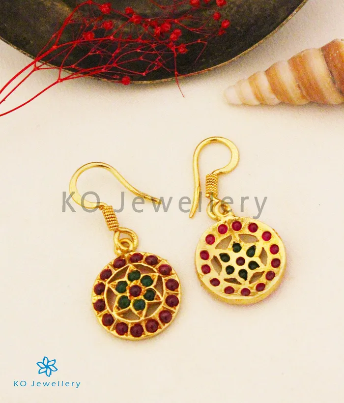 The Samanvaya Silver Earrings RedGreen Silversmith Earrings